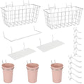 Pegboard Organizer Accessories 18 Pack, Peg Board Hooks Assortment (Pink) by GCORE