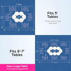 White- The Lazy Susan Revolution - The First Patented Lazy Susan Turntable Expandable for Rectangular & Oblong Tables - Kitchen & Dining Tables - Great Gift! Parties & Gatherings - Image 6