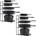 Toplife Heavy Duty Pan Organizer,Storgae Rack for Cast Iron Skillets 2 Pack by Toplife