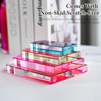 Crystal Geometric Triangle Bookends Heavy Non-Skid for Shelves Office Decor - Image 5