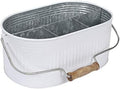 Alpha Living Home White Silverware Organizer, Farmhouse Cutlery Holder Tray by ALPHALivingHOME