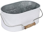 Alpha Living Home White Silverware Organizer, Farmhouse Cutlery Holder Tray by ALPHALivingHOME