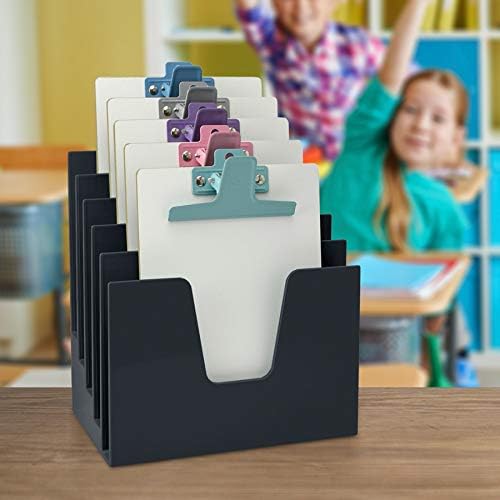 Acrimet 5 Section Incline File Sorter Organizer, Desktop Mail Holder, Black - Image 6