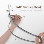 Velvet Hangers 200 Pack, 17.5" Non-Slip Clothes Hangers, Gray - Image 7