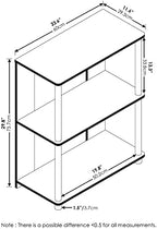 Furinno JAYA Simple Design 3-Tier Bookcase / Bookshelf / Display Rack, Plastic Tubes, Walnut - Image 3