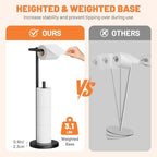 Housolution Free Standing Toilet Paper Holder, Black - Image 4