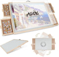 ALL4JIG 2000 Pieces 2-in-1 Tilting&Rotating Puzzle Board for Adults,Wooden Jigsaw Puzzle Table with 4 Drawers, 28.5 "x40.16 Portable Board with Lazy Susan and Cover,with a Tabletop Easel-Style Tilt by ALL4JIG
