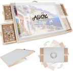ALL4JIG 2000 Pieces 2-in-1 Tilting&Rotating Puzzle Board for Adults,Wooden Jigsaw Puzzle Table with 4 Drawers, 28.5 "x40.16 Portable Board with Lazy Susan and Cover,with a Tabletop Easel-Style Tilt by ALL4JIG
