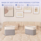 OIAHOMY 2 PACK Tall Storage baskets 42L Blanket Basket Living Room Grey - Image 6