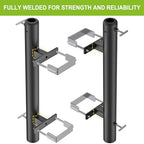 Dolibest Heavy Duty Patio Umbrella Holder, Steel Deck Clamp Holder up to 2'' Poles, Deck Mount Umbrella Holder, Space Saving Design, Attaches to Railing Max Width 4 inch, Easy Installation - Image 5