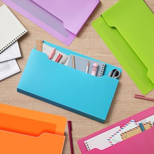Fuutreo Magnetic Wall File Holder,6pcs,Bright Color,Horizontal-large - Image 4