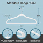 HOUSE DAY Ivory Plastic Hangers 50 Pack - Ultra-Thin Heavy Duty Non-Velvet - Image 3