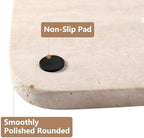 Marble Vanity Tray, Travertine Bathroom Tray Countertop, Beige Stone Decorative Dresser Serving Trays, Kitchen Sink Storage, Jewelry & Perfume Holder(Travertino Romano) - Image 3