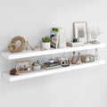 RICHFOCUS 72Inch Floating Shelves for Wall 2Pack, White, 8" Deep by RICHFOCUS
