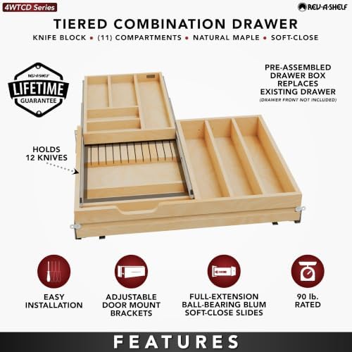 Rev-A-Shelf Replacement Cutlery Drawer System, Min Opening of 27" W - Image 5