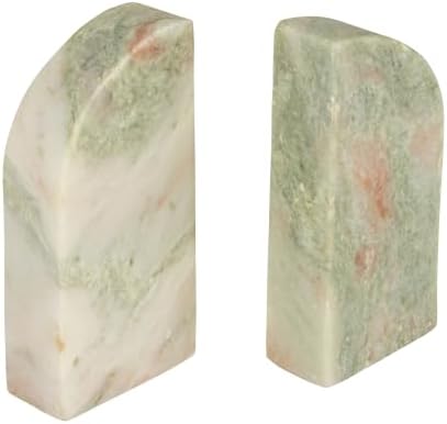 Creative Co-Op Half Arch Marble Bookends, Green by Unknown