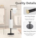 Black 3-Roll Tissue Holder, Weighted Base, Swivel Arm & Tray Black - Image 5
