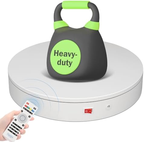 7.9In Remote Motorized Electric Turntable Rotating Display Stand Spinning Rotating Platform 360 Photography Turntable lazy susan base giratoria para for Photography,Display(Load Range:40~100lbs) by ComXim