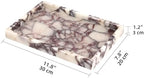 Marble Bathroom Vanity Tray, Calacatta Viola, 12"x 8" x1.2" - Image 6