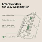 MACOPRO 17QT Craft Storage Box with 2 Removable Caddy Trays, Clear Stackable Plastic Organizer with Lid for Art Supplies, Beads, Sewing Tools, Pens & Kids Toys (White, 1Pack-2-in-1) - Image 5