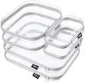 YQBRAO Clear Hard Shell Zipper Cases, 6 Multi-Size Organizers, Grey by Unknown