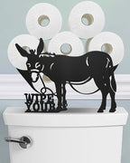 Donkey Toilet Paper Holder Stand, Decorative Toilet Paper Storage by Wigag