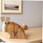 Wood Paper Organizer Mail Sorter File Holder with Multifunctional Storage - Image 2