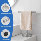 RUMOSE Brushed Nickel Hand Towel Holder Stand Countertop Towel Rack - Image 4