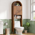 Arched Over The Toilet Storage Cabinet with Acrylic Doors, Bathroom Shelf by Woemtoric