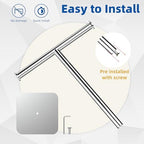 RUACQ T-Shape Hand Towel Holder Stand, 12inch, Chrome, 2 Pack - Image 3