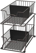 SimpleHouseware 2 Tier Cabinet Wire Basket Drawer Organizer, Brown by SimpleHouseware