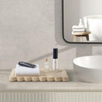 Scalloped Natural Travertine Tray - Decor Stone Tray for Bathroom & Vanity - Image 3