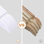 Wooden Hangers 30 Pack, Wood Hangers with Extra Smooth Finish - Image 6