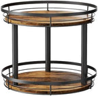 LAMU 12'' Wood Lazy Susan Spice Rack Organizer, 2 Tier Spice Organization for Cabinet, Countertop, Kitchen, Table Top, Pantry, Condiment and Seasoning Rack Organizer by YourHome-OrganizationHelper
