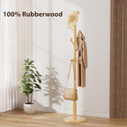 Taitiy Solid Wooden Coat Rack Stand Freestanding Hall Tree with 10 Hooks - Image 5