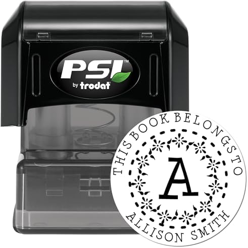 Custom Made Home Stamp - PSI Pre-Inked Flowering Monogram Book Stamp for Islamic Event Organizers - Custom Stamp for Books, Invitations, and Gifts - Ideal for Personal and Professional Use - Image 2