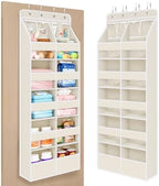 Univivi Upgraded Over the Door Organizer for Baby Nursery, Beige, 6-Shelf by Univivi