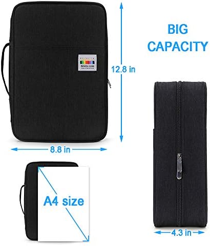 YOUSHARES Big Capacity Colored Pencil Case - 300 Slots large Pen Case Organizer with Multilayer Holder for Prismacolor Colored Pencils & Gel Pen (Green) - Image 6