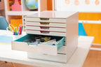 Durable, Varicolor Drawer Organizer, 7 Color Coded Drawers, White - Image 7