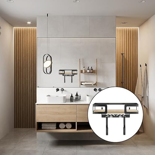 Wall-Mounted Ironing Board & Iron Rack Wood Metal Build Space-Saving Laundry Room Generic Ironing Board and Electric Iron Wall Mount Organizers - Image 5