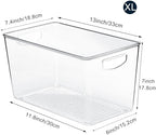 theaoo XLarge Clear Storage Bins with Lids, Stackable Containers, 6 Pack - Image 2