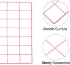 PATIKIL 14"x14" Wire Grid Panel, 2 Pack Wall Grid Decorative Panels Board Photo Pictures Display Decor Hanging Organizer for Home Office, Pink - Image 3