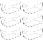 Clear Extra Large Plastic Storage Bins, Pantry Organizers and Storage Containers Fridge Organizer Bins for Organizing Home, Kitchen Organization. Bathroom, Refrigerator, Freezer, Laundry Room by CONTROLKITCHEN