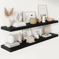 Vivelove Deep Floating Shelves 55x12” Set of 2, Black by VIVELOVE