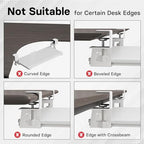 BONTEC Under Desk Keyboard Tray, Pull-Out Keyboard & Mouse Platform - Image 3
