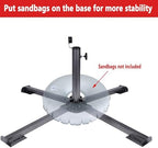 Foldable Patio Sun Shade Anchor Holder Adjustable Portable Beach Anchor Heavy Duty Tempered Iron Outdoor Patio Umbrella Base Holder - Image 4