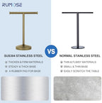 RUMOSE Antique Brass Hand Towel Holder Stand Countertop Towel Rack - Image 5