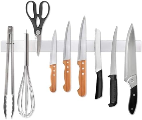 Ninonly 20 Inch Magnetic Knife Holder for Wall, Stainless Steel Knife Strip by Ninonly