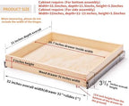 Mulush 32''W x 21''D x 3''H Pull Out Cabinet Drawer Soft Close Slide Out Wood Organizer for Kitchen, Finished, Bottom and Side Assembly (Wood Drawer Part Width is 31inch) - Image 3