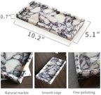 100% Natural Marble Tray, 10"x5" Calaccata Viola Vanity Tray - Image 2